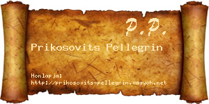 Prikosovits Pellegrin névjegykártya